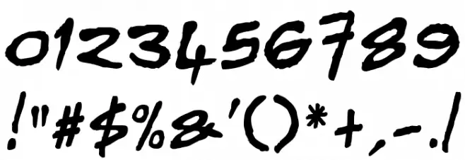 MINUS_CRE Font OTHER CHARS