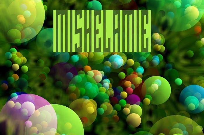 MISHELAMIE Font examples