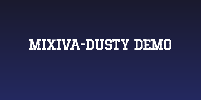 MIXIVA-DUSTY demo Social Header