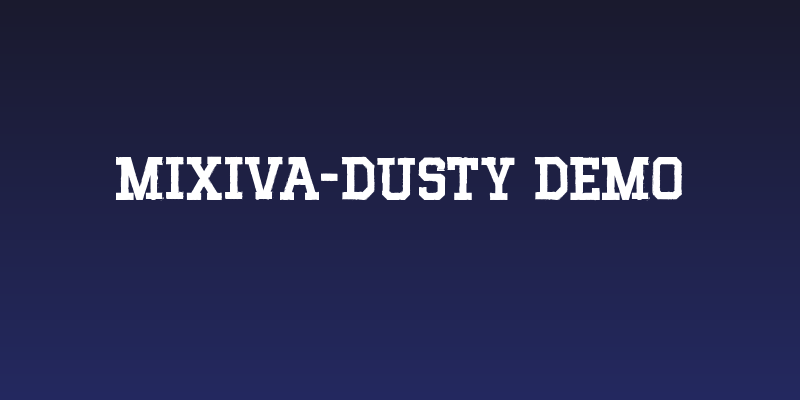 MIXIVA-DUSTY demo Social Header