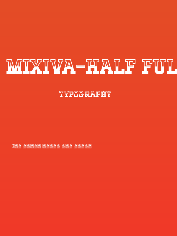 MIXIVA-HALF FULL demo Poster