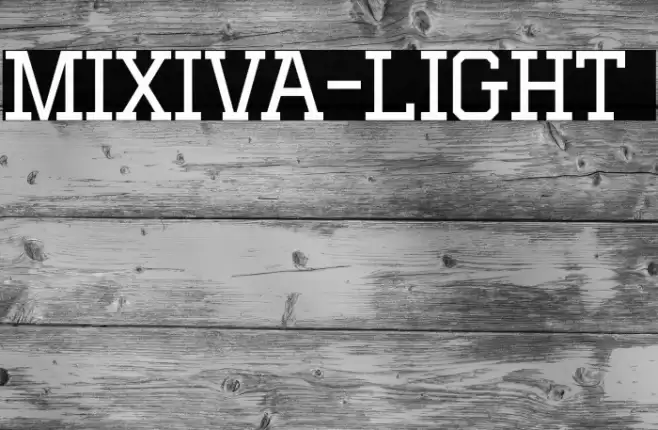 MIXIVA-LIGHT demo Font examples
