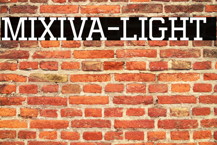 MIXIVA-LIGHT demo Font examples