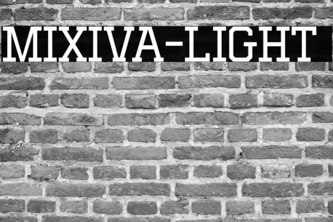 MIXIVA-LIGHT demo Font examples