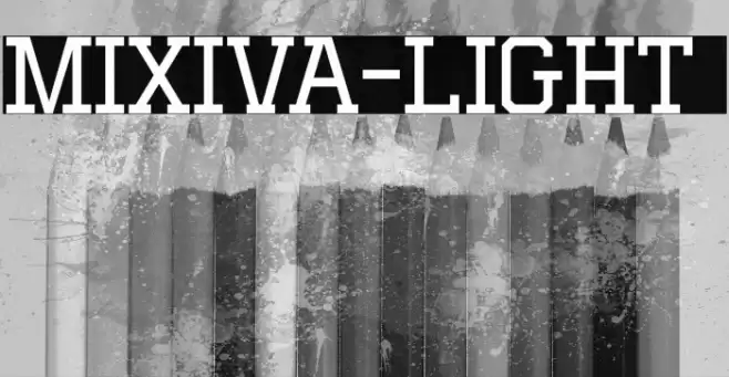 MIXIVA-LIGHT demo Font examples