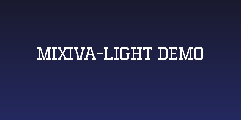 MIXIVA-LIGHT demo Social Header