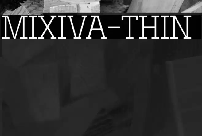 MIXIVA-THIN demo Font examples