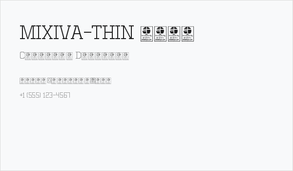 MIXIVA-THIN demo Business Card