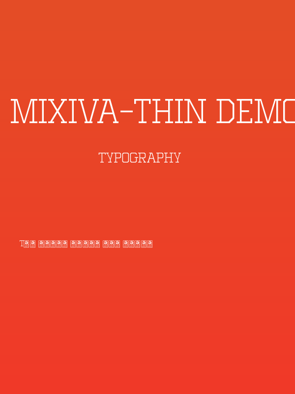 MIXIVA-THIN demo Poster