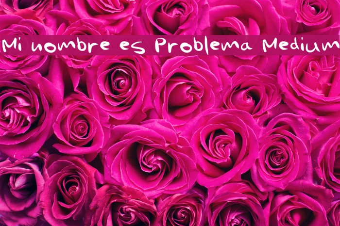 Mi nombre es Problema Medium Font examples