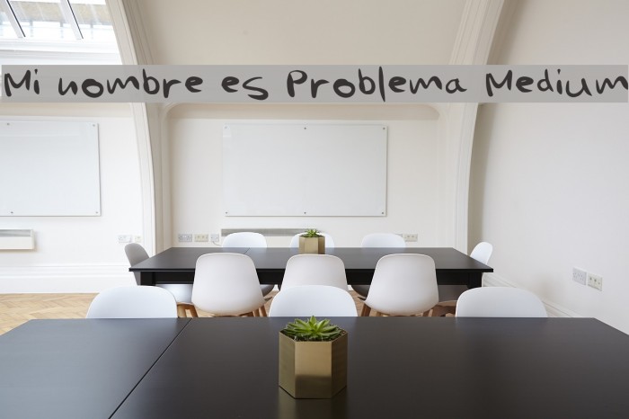 Mi nombre es Problema Medium Font examples