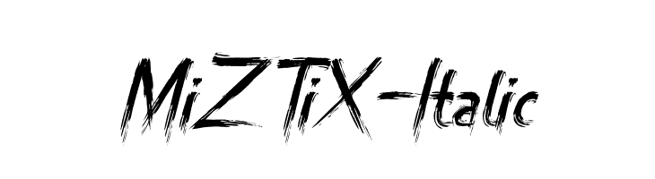MiZTiX-Italic  Fuentes Gratis Descargar