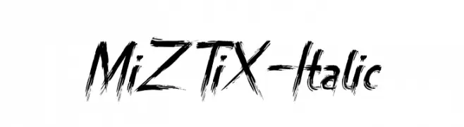 MiZTiX-Italic  les polices de caractères gratuit tlcharger