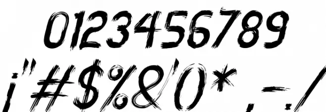 MiZTiX-Italic Font OTHER CHARS