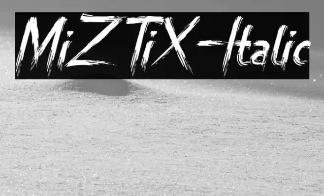 MiZTiX-Italic Font examples