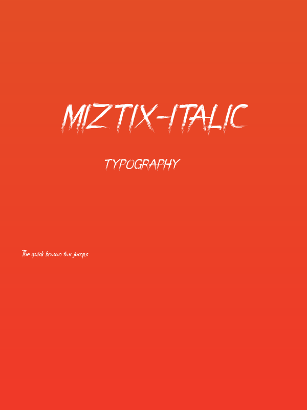 MiZTiX-Italic Poster