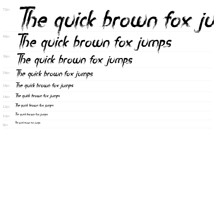 MiZTiX Italic Waterfall