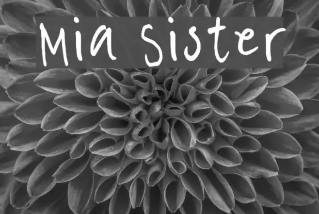 Mia Sister Font examples