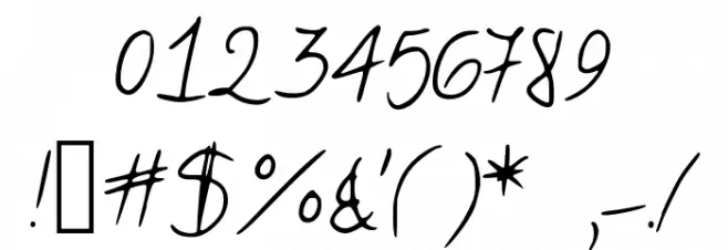 MiaHand Font OTHER CHARS