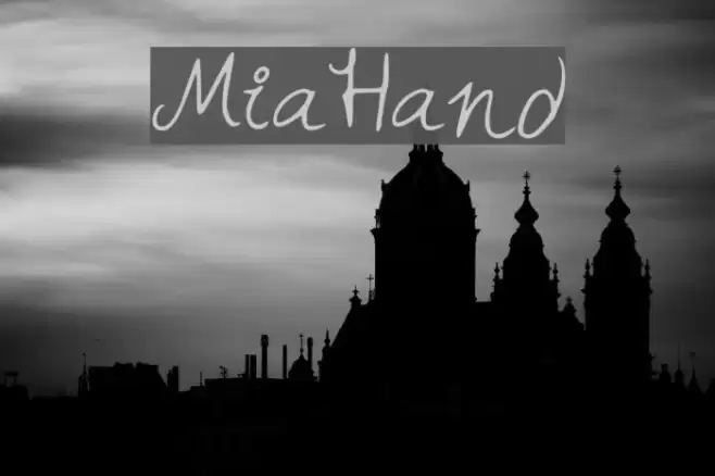 MiaHand Font examples