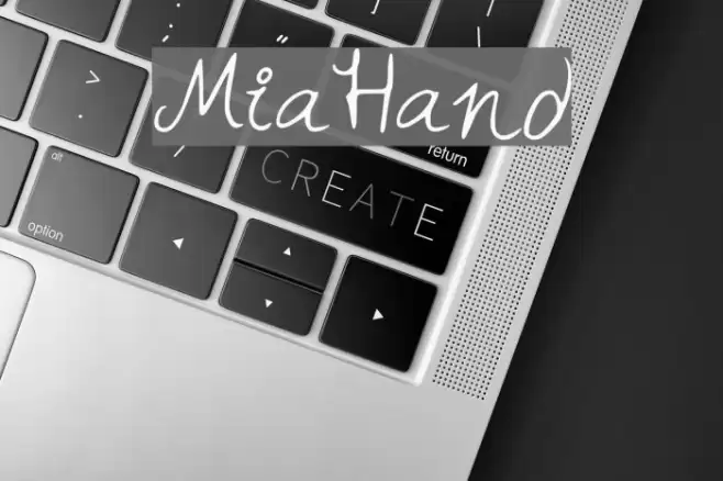MiaHand Font examples