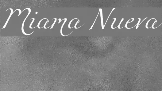 Miama Nueva Font examples