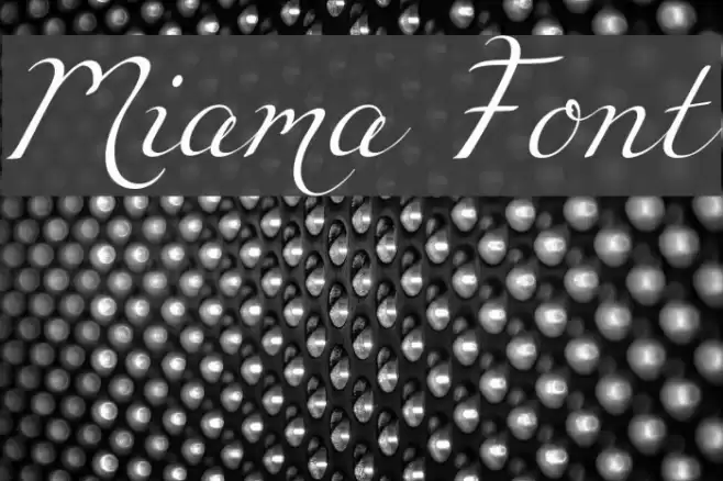 Miama Font examples
