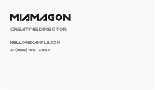Miamagon Business Card