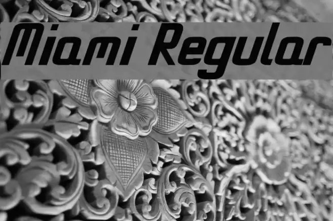 Miami Regular Font examples