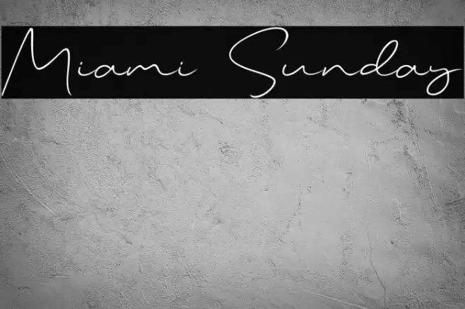 Miami Sunday Font examples