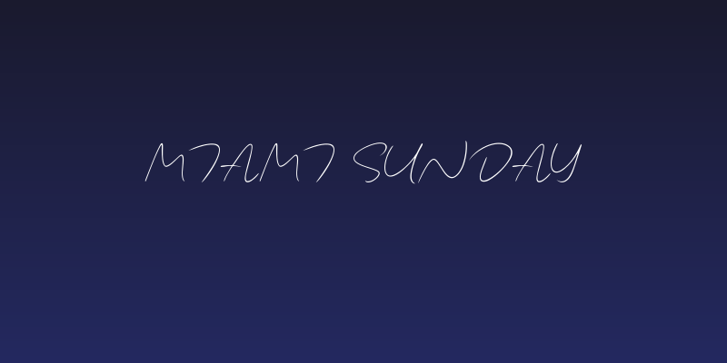 Miami Sunday Social Header