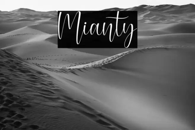 Mianty Font examples