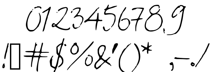 Mia's Greetings Font OTHER CHARS
