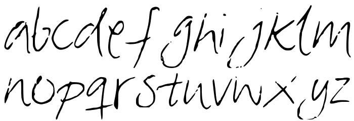 Mia's Greetings Font LOWERCASE