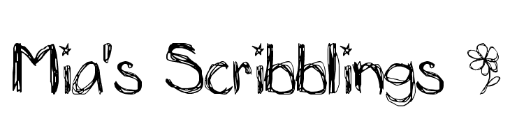 Mia's Scribblings ~  Frei Schriftart Herunterladen