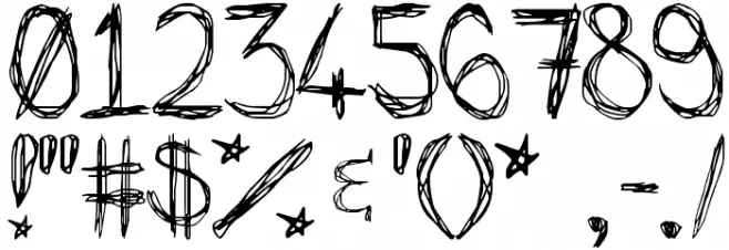 Mia's Scribblings ~ Font OTHER CHARS