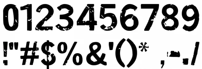 Miasm Infection Font OTHER CHARS