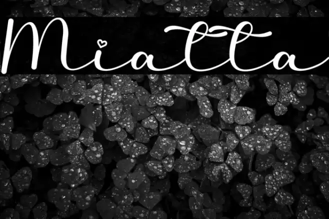Miatta Font examples