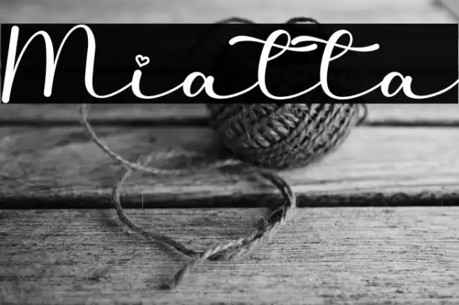 Miatta Font examples
