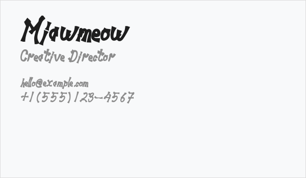 Miawmeow Business Card