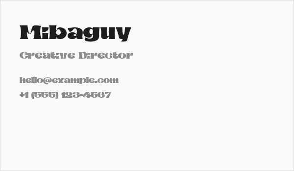 Mibaguy Business Card