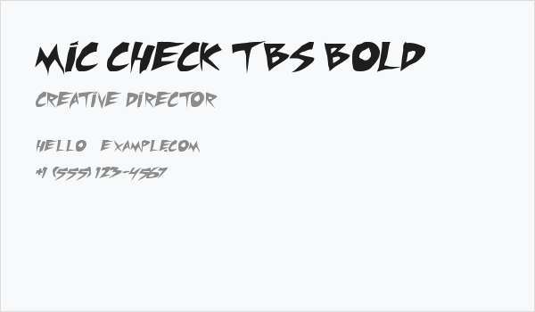 Mic Check TBS Bold Business Card