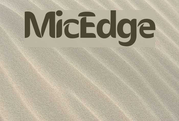 MicEdge Font examples