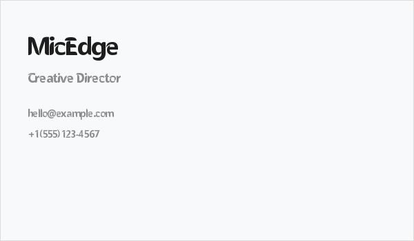 MicEdge Business Card