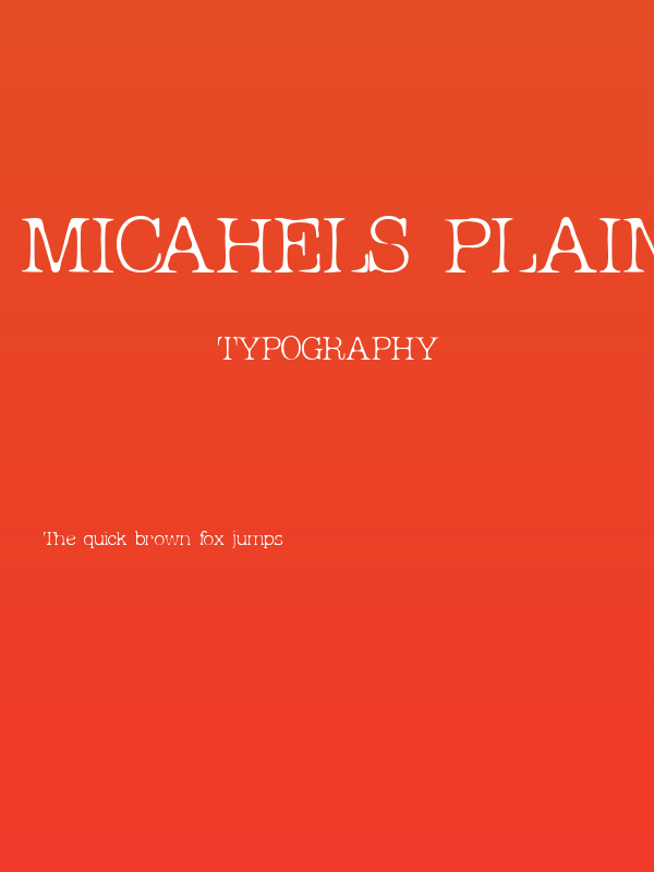 Micahels Plain Poster