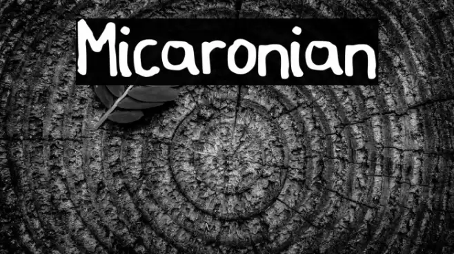 Micaronian Font examples