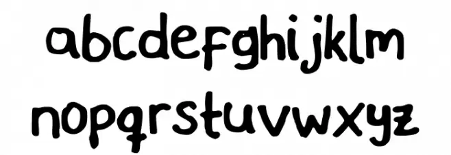 Micaronian Font LOWERCASE