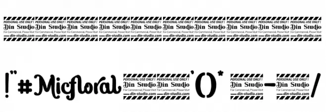 Micfloral personal use Font OTHER CHARS
