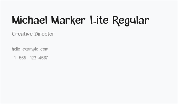 Michael Marker Lite Regular Business Card