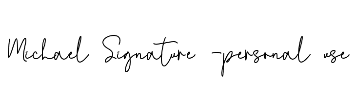 Michael Signature -personal use  フリーフォントのダウンロード